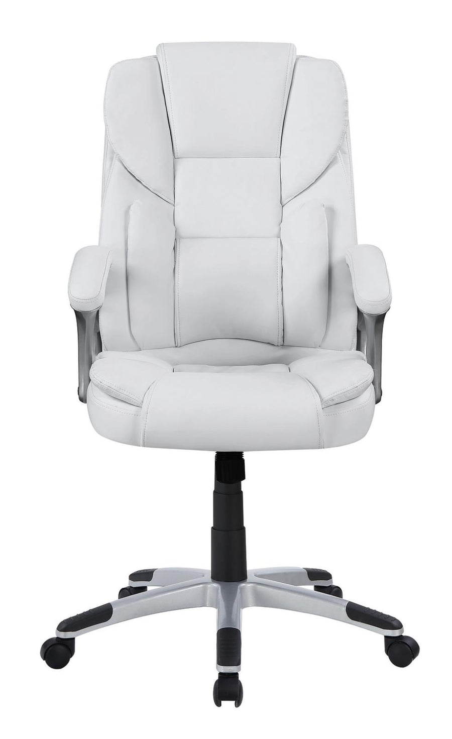 Casual White Faux Leather Office Chair