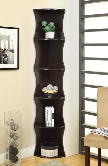 Casual Cappuccino Corner Bookcase