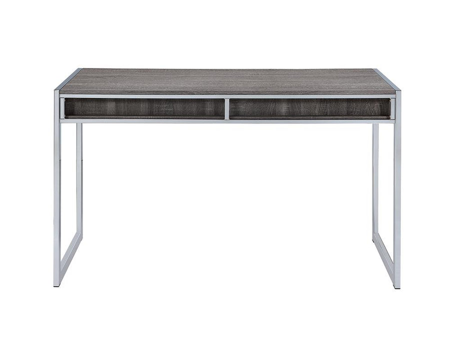 Contemporary Weathered Grey Writing Desk