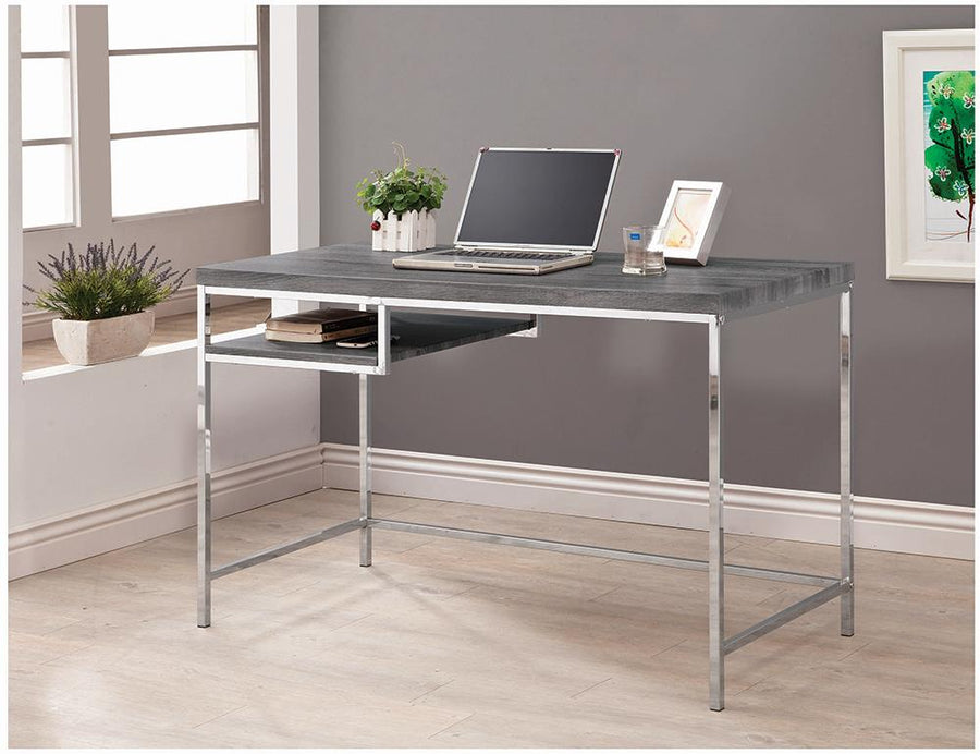 Contemporary Weathered Grey Writing Desk