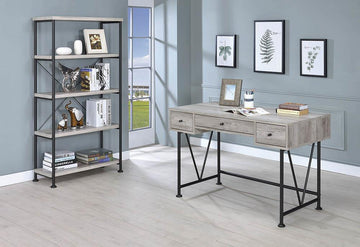 Guthrie Industrial Grey Driftwood Writing Desk