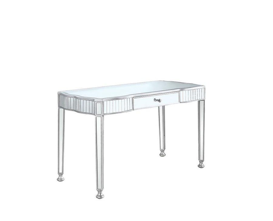 Contemporary Silver Mirrored Writing Desk