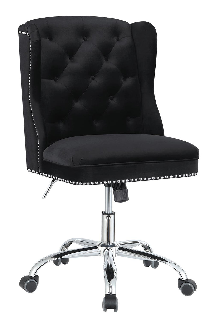 Modern Black Velvet Office Chair