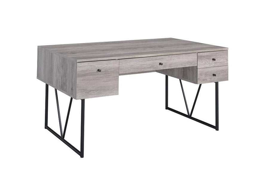 Industrial Grey Driftwood Writing Desk