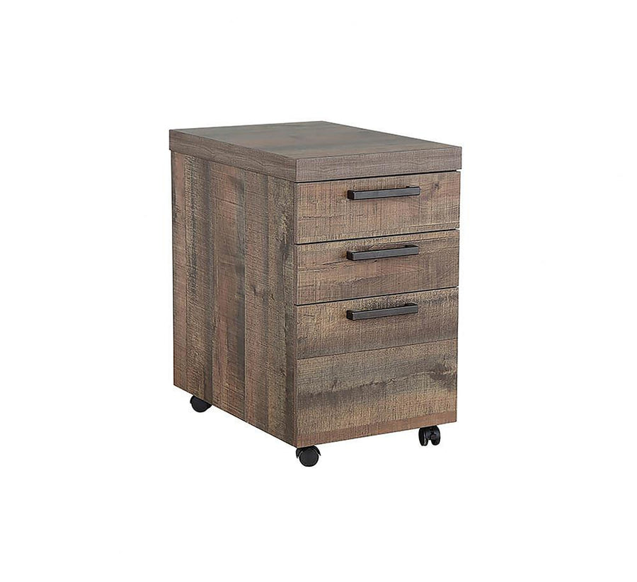 Luke Weathered Oak Mobile File Cabinet