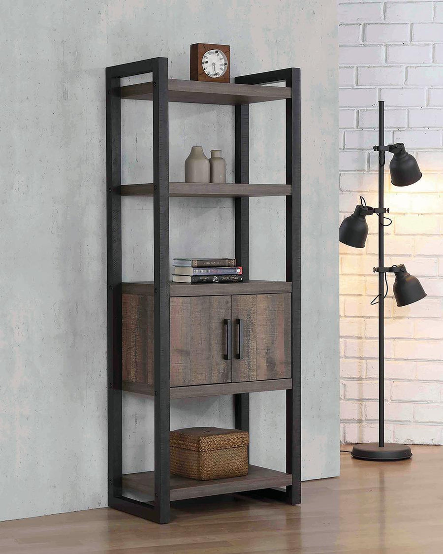 Luke Weathered Oak Bookcase