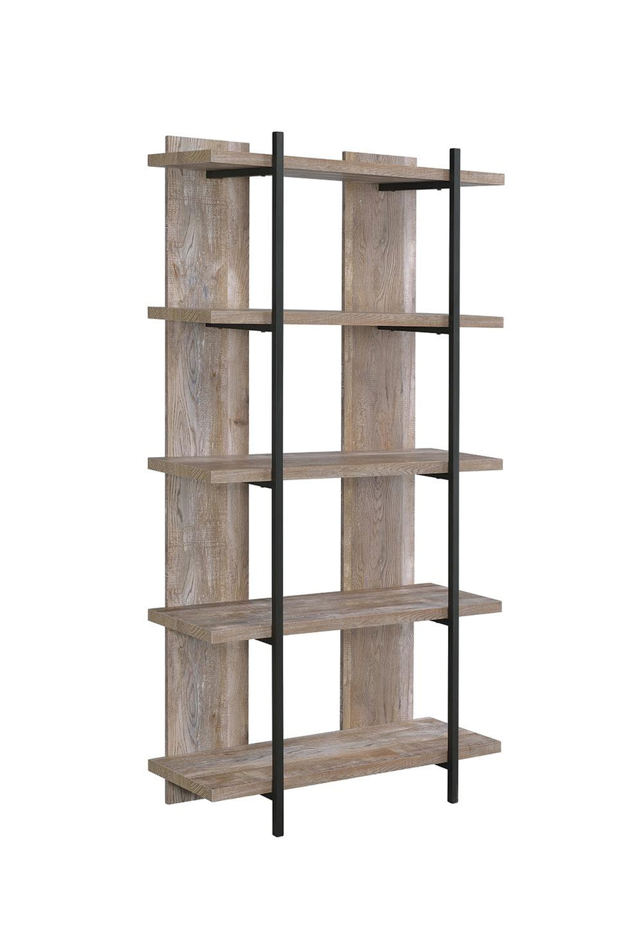 Samson Rustic Weathered Oak Bookcase