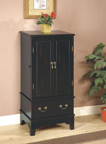 Transitional Black Jewelry Armoire