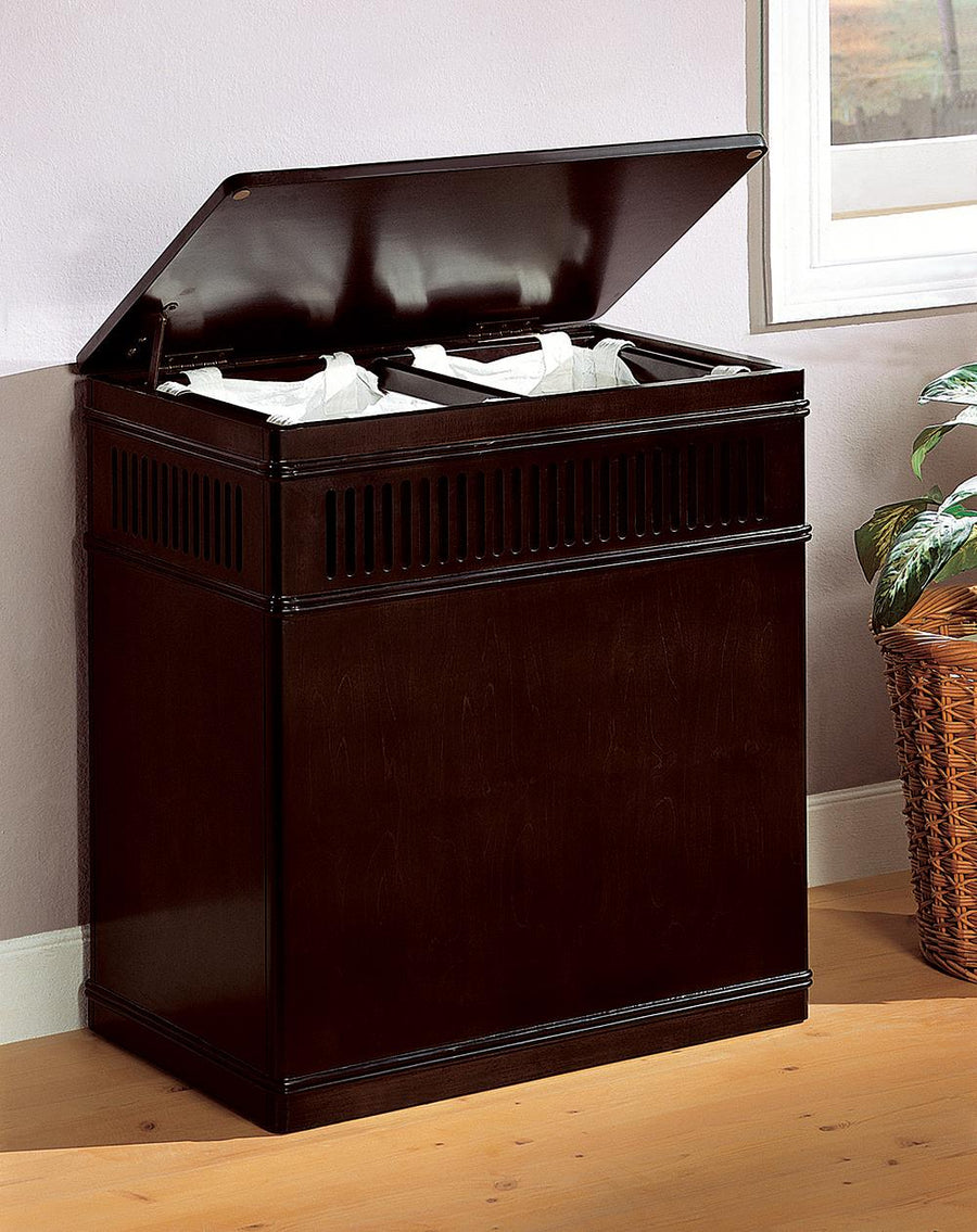 Transitional Cappuccino Laundry Hamper