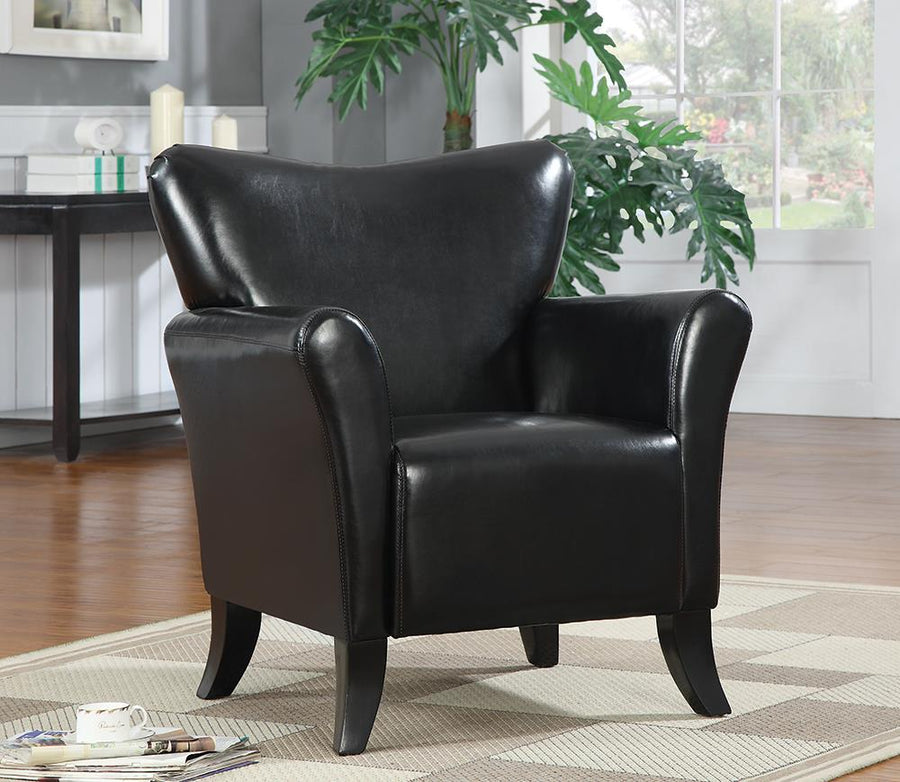 Casual Black Accent Chair