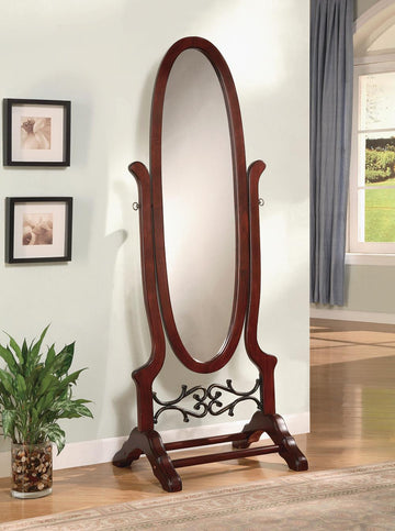 Traditional Brown Red Mirror