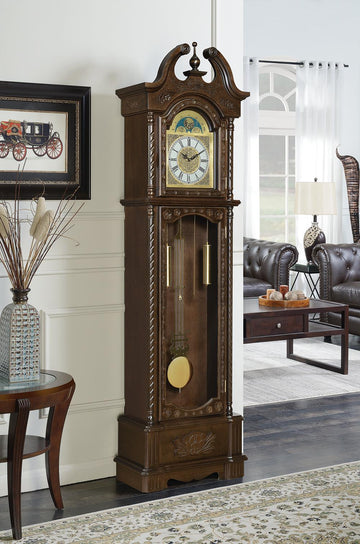 Traditional Brown Grandfather Clock