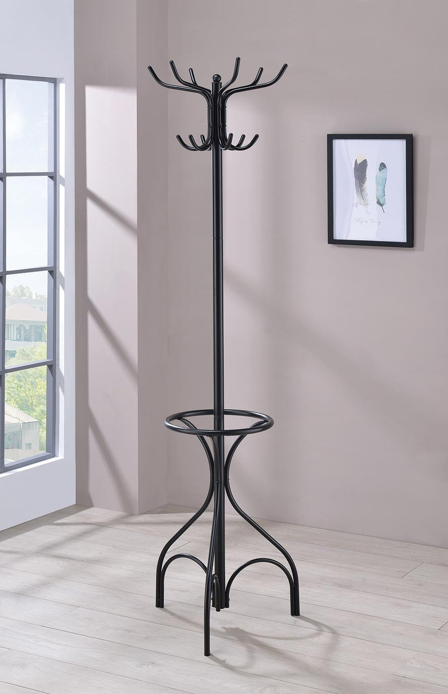 Traditional Black Coat Rack