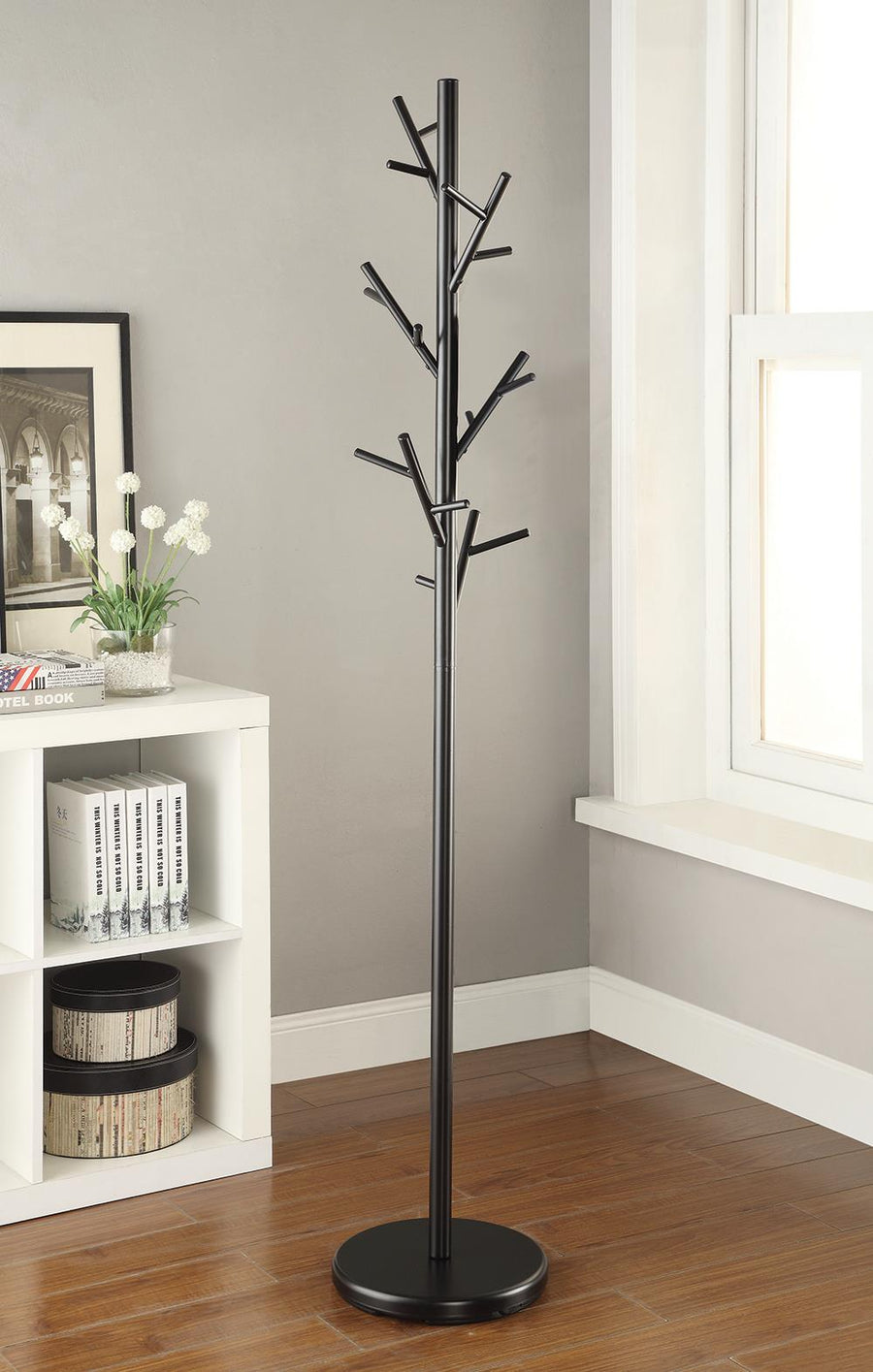 Contemporary Black Coat Rack