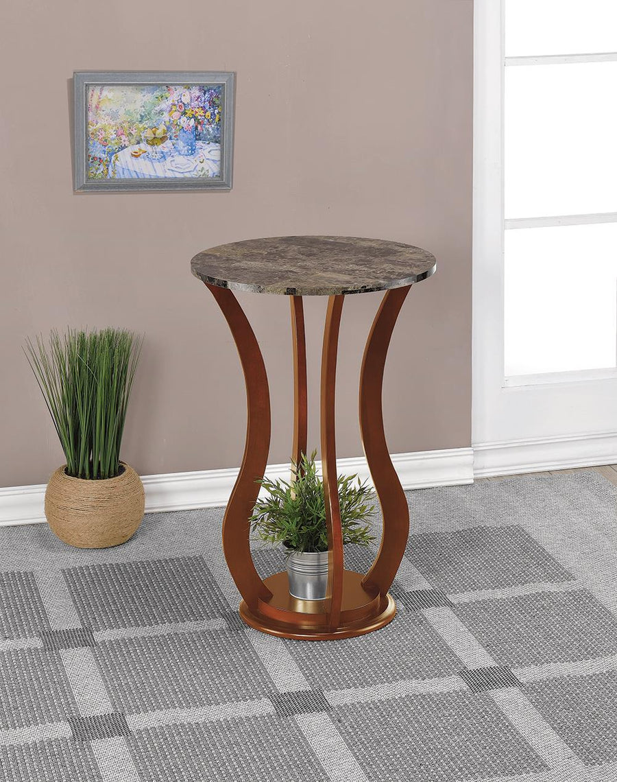 Transitional Brown Accent Table