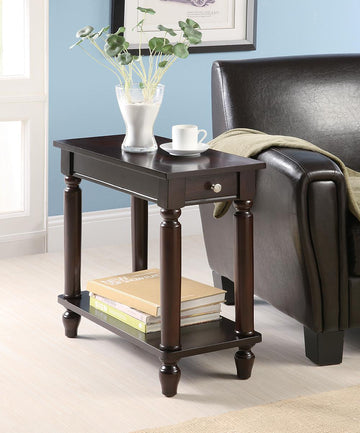 Transitional Cappuccino Accent Table