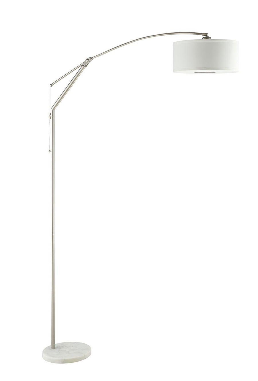 Contemporary White and Chrome Floor Lamp