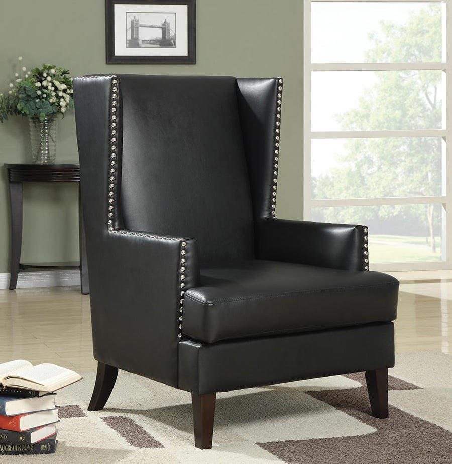 Traditional Black Accent Chair