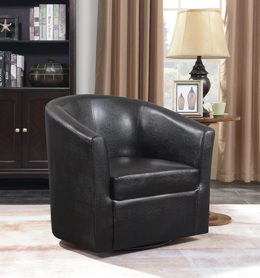 Contemporary Dark Brown Accent Chair