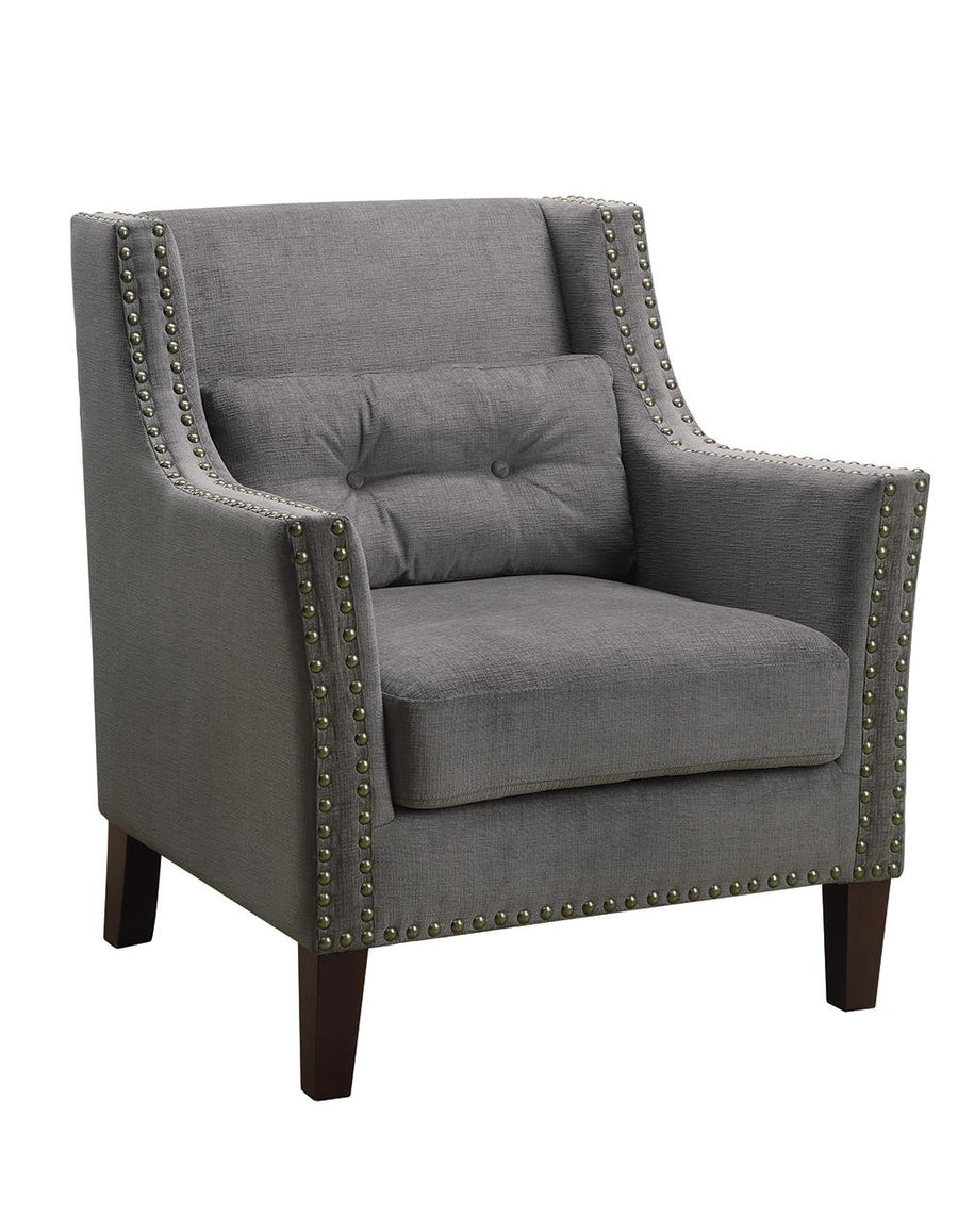 Transitional Grey Accent Chair