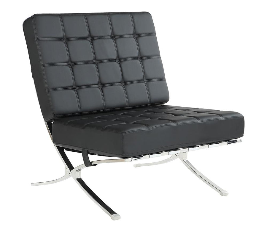 Black and Chrome Accent Chair