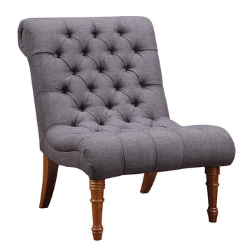 Casual Charcoal Grey Accent Chair