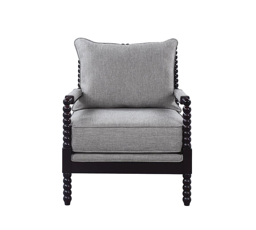 Traditional Grey and Cappuccino Accent Chair