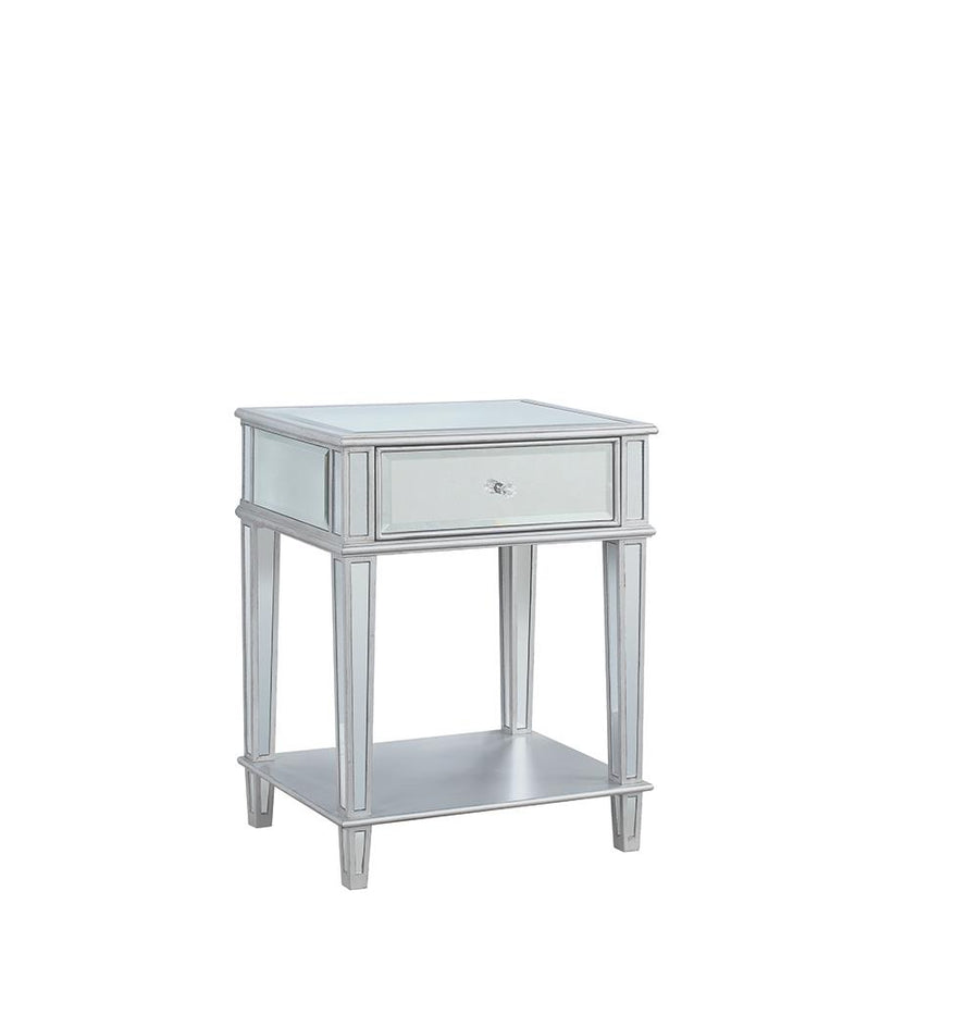 Contemporary Mirrored Accent Table