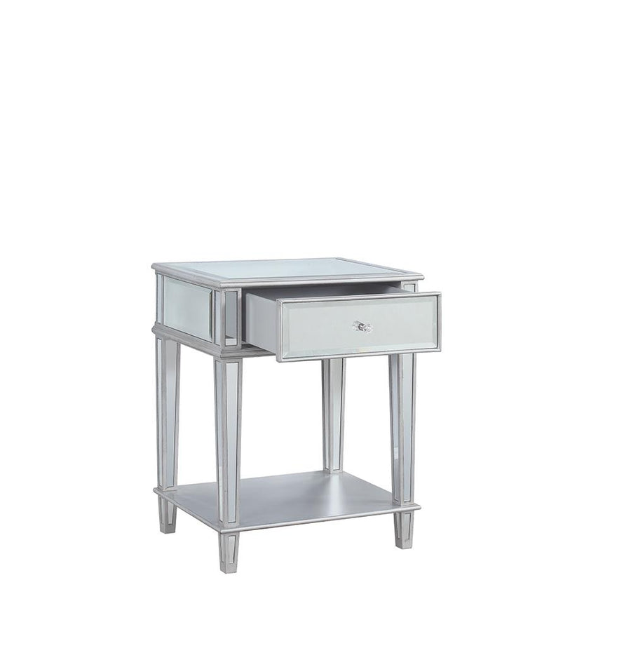 Contemporary Mirrored Accent Table