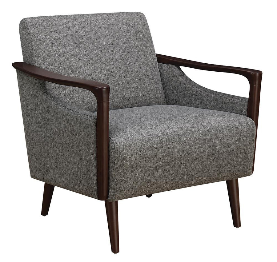 Mid-Century Modern Grey Accent Chair