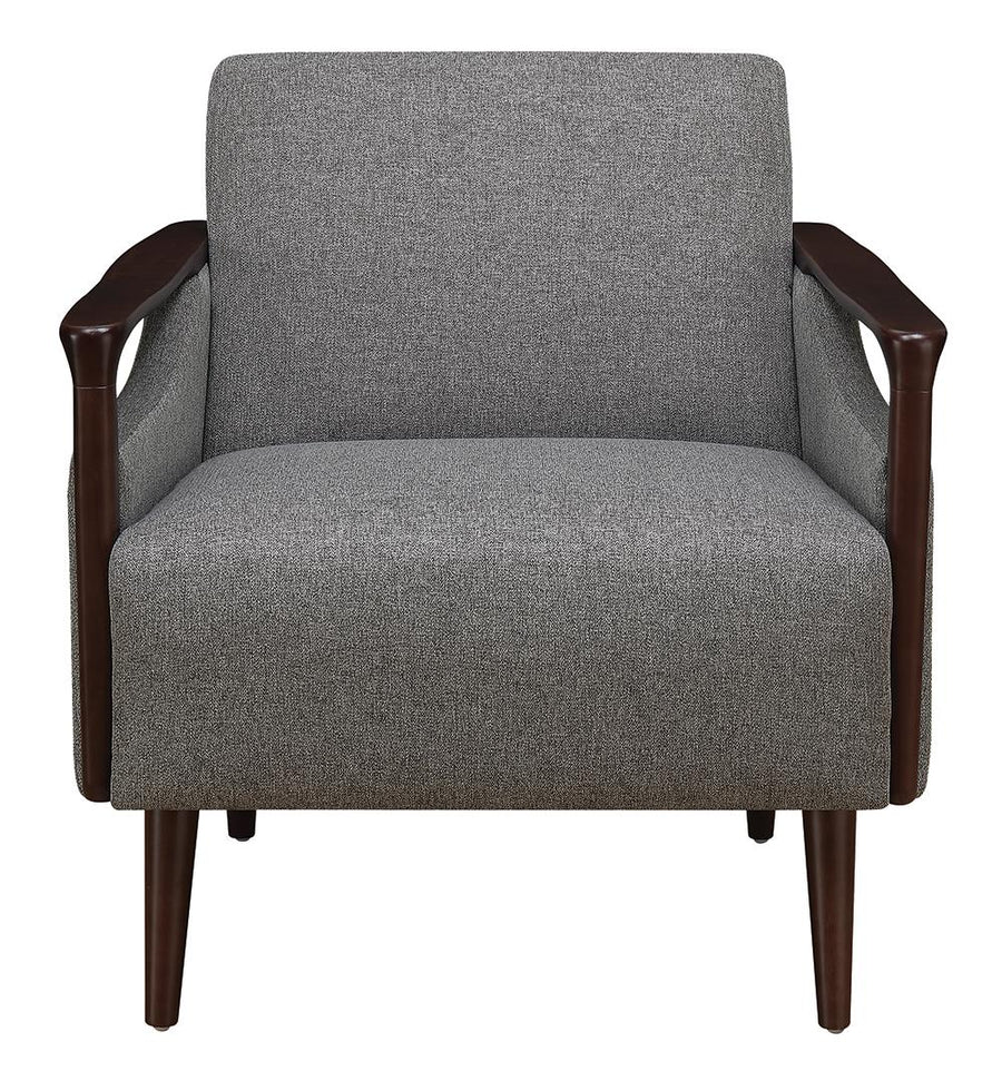 Mid-Century Modern Grey Accent Chair