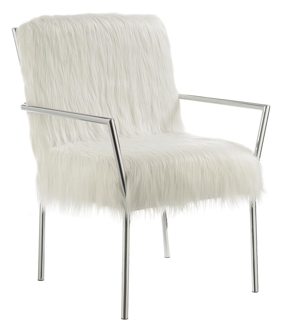 Contemporary White Accent Chair