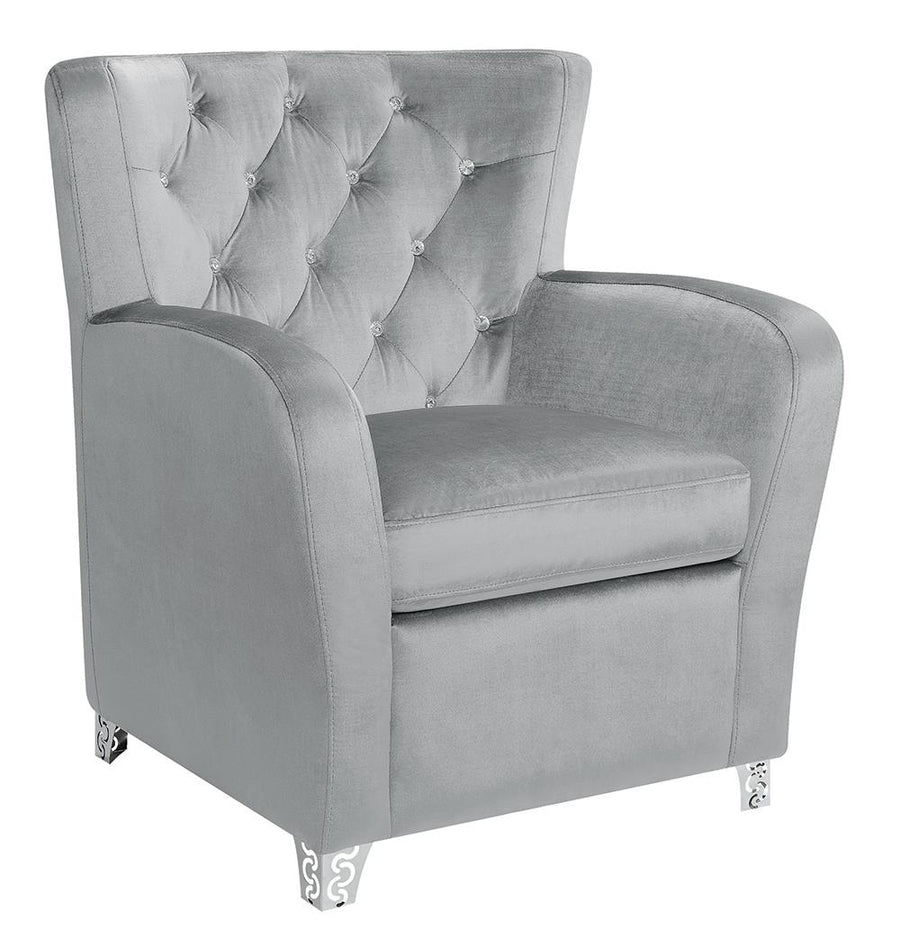 Contemporary Grey Accent Chair