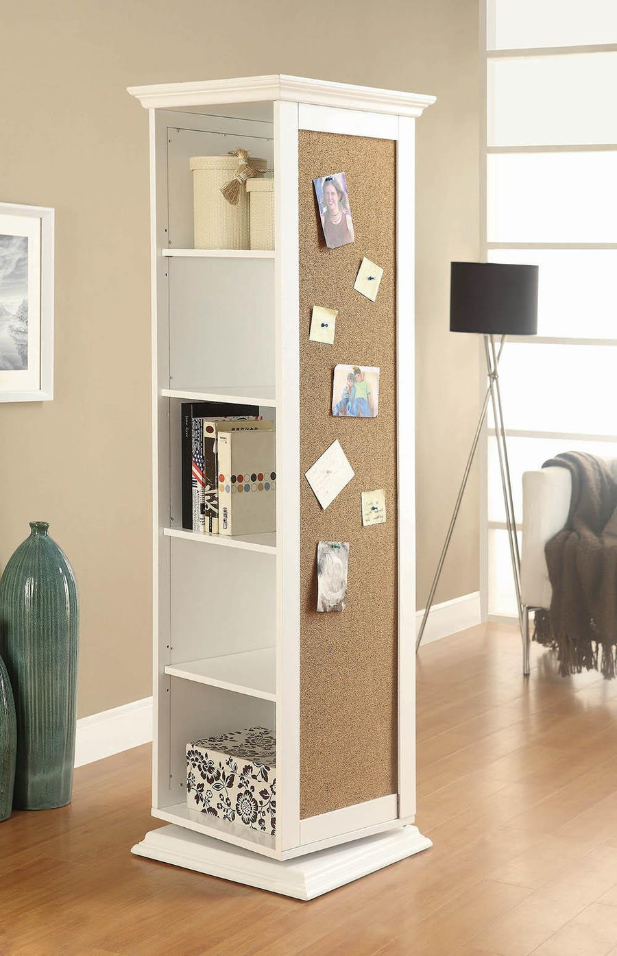 Casual White Accent Cabinet