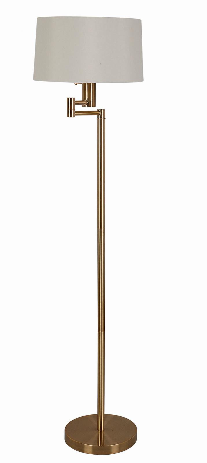 Transitional Brass Floor Lamp