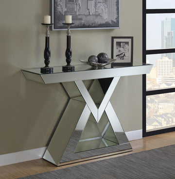 Contemporary Mirrored Console Table