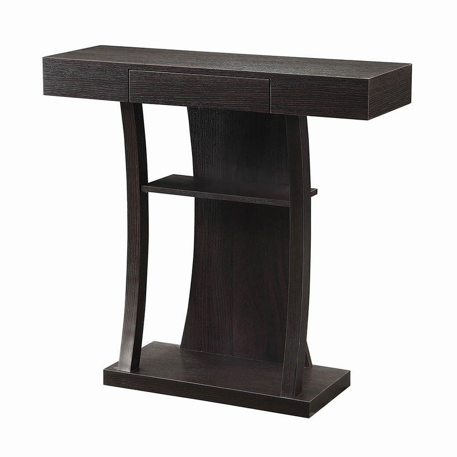 Contemporary Cappuccino Console Table