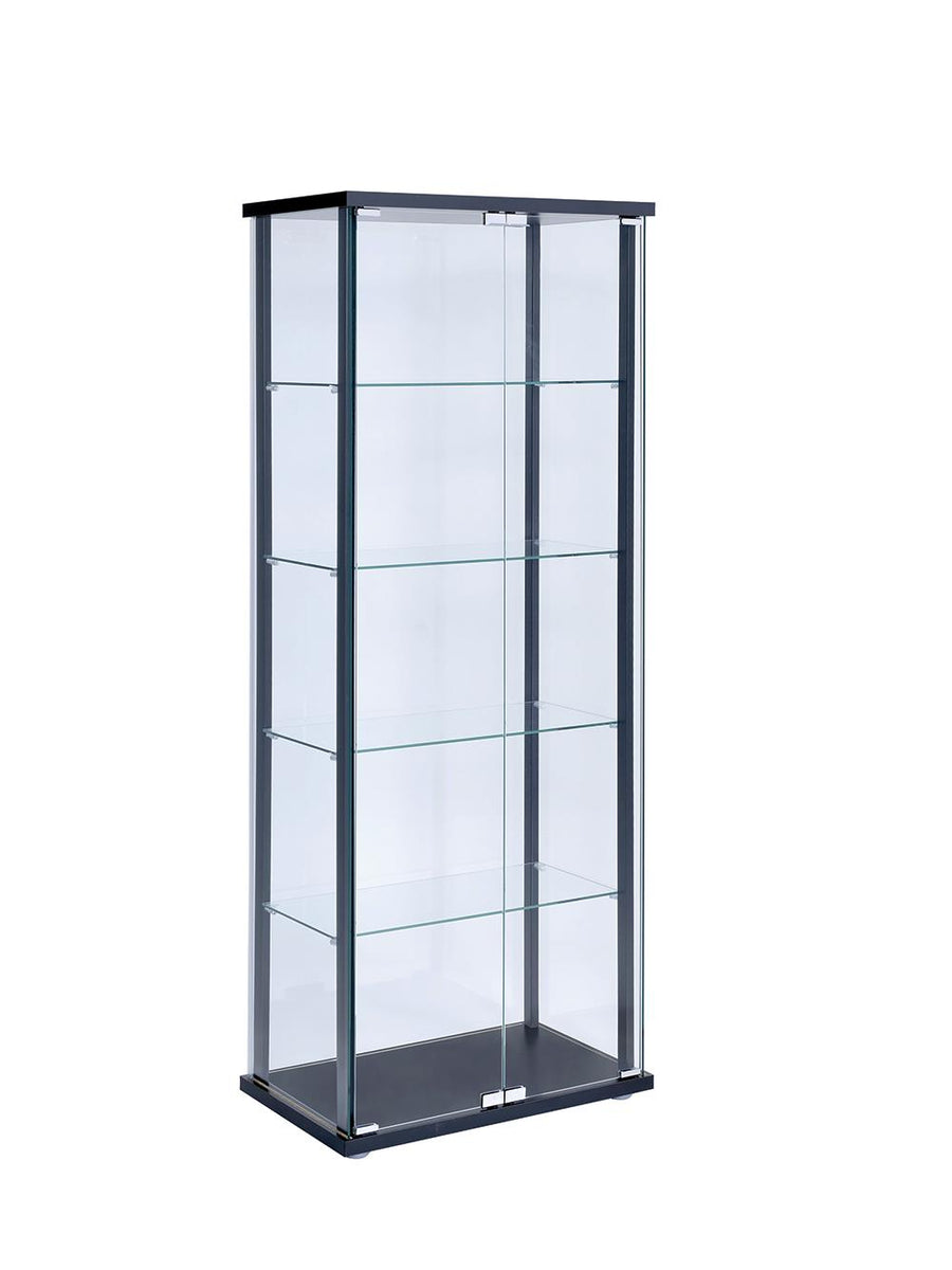 Contemporary Black Curio Cabinet