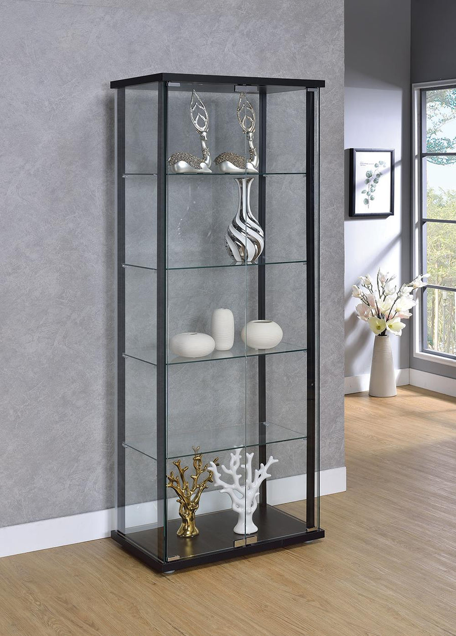 Contemporary Black Curio Cabinet