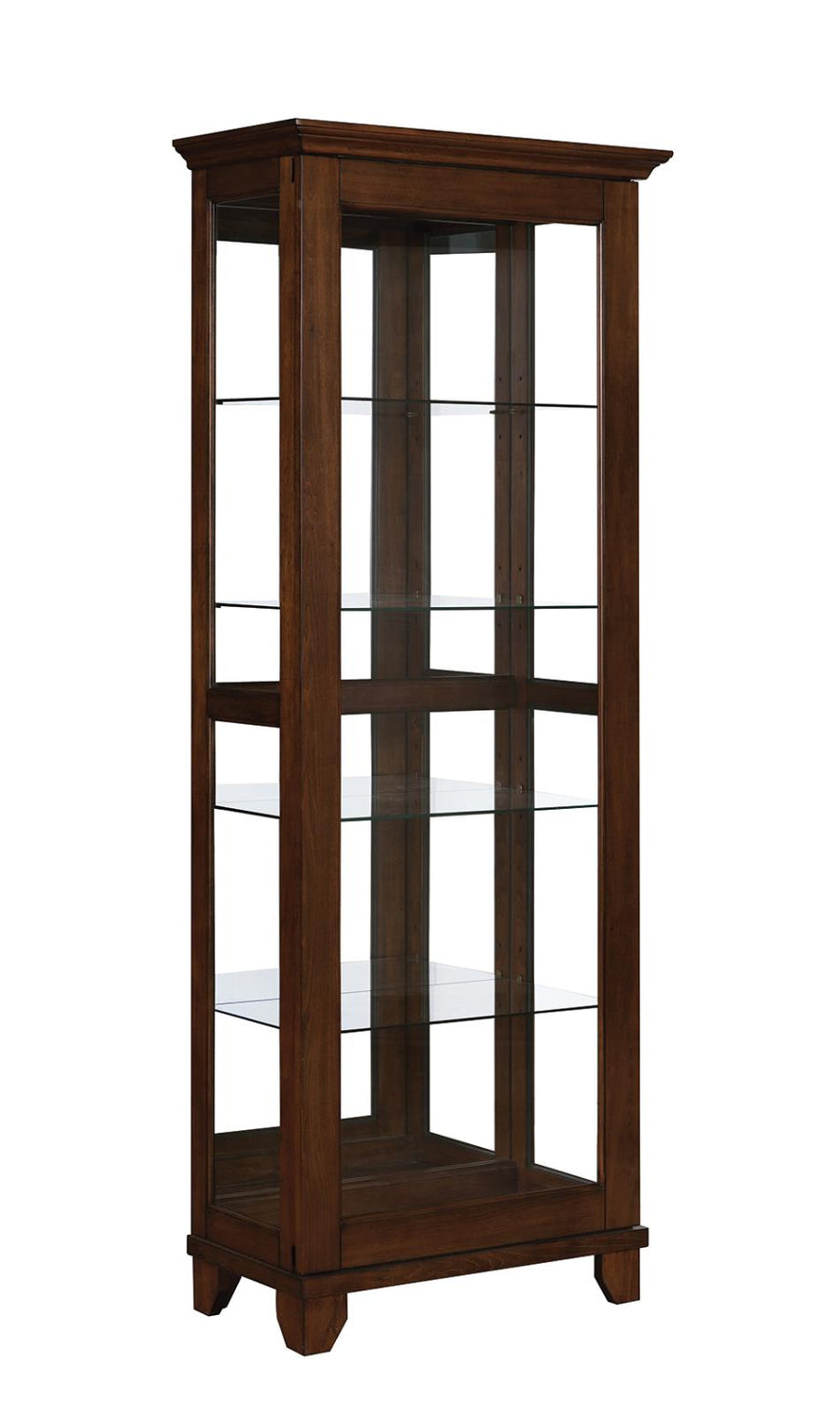 Casual Warm Brown Curio Cabinet