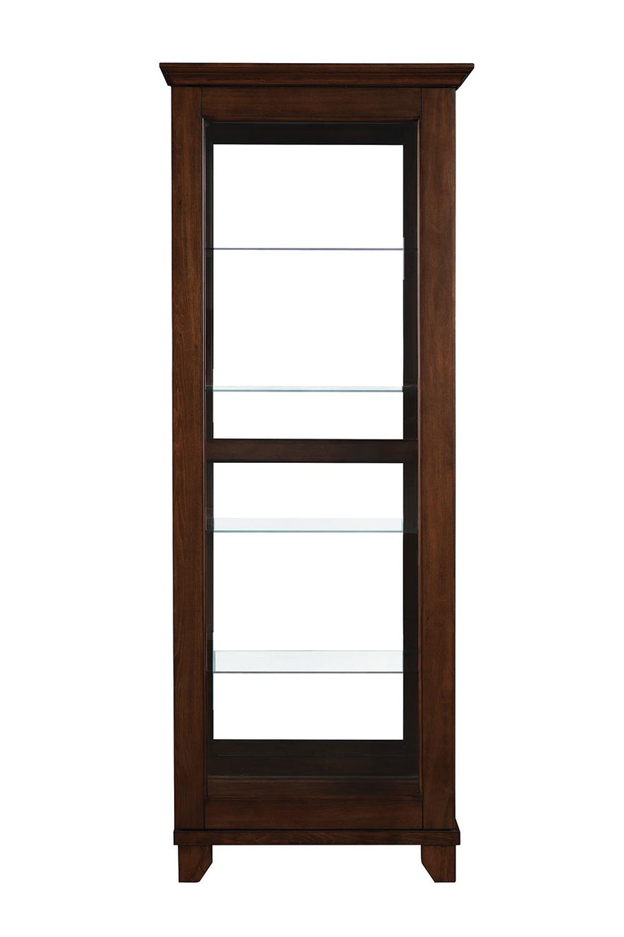 Casual Warm Brown Curio Cabinet