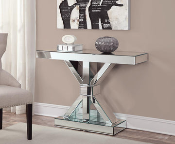 Contemporary Mirrored Console Table