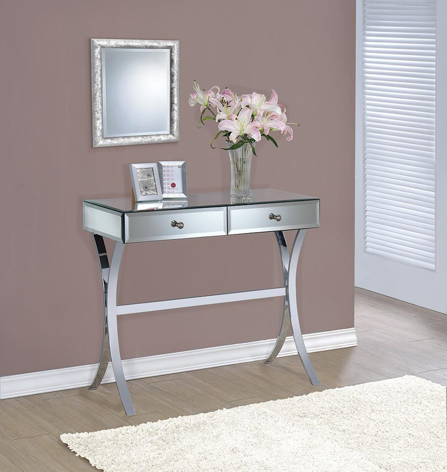 Contemporary Mirrored Console Table