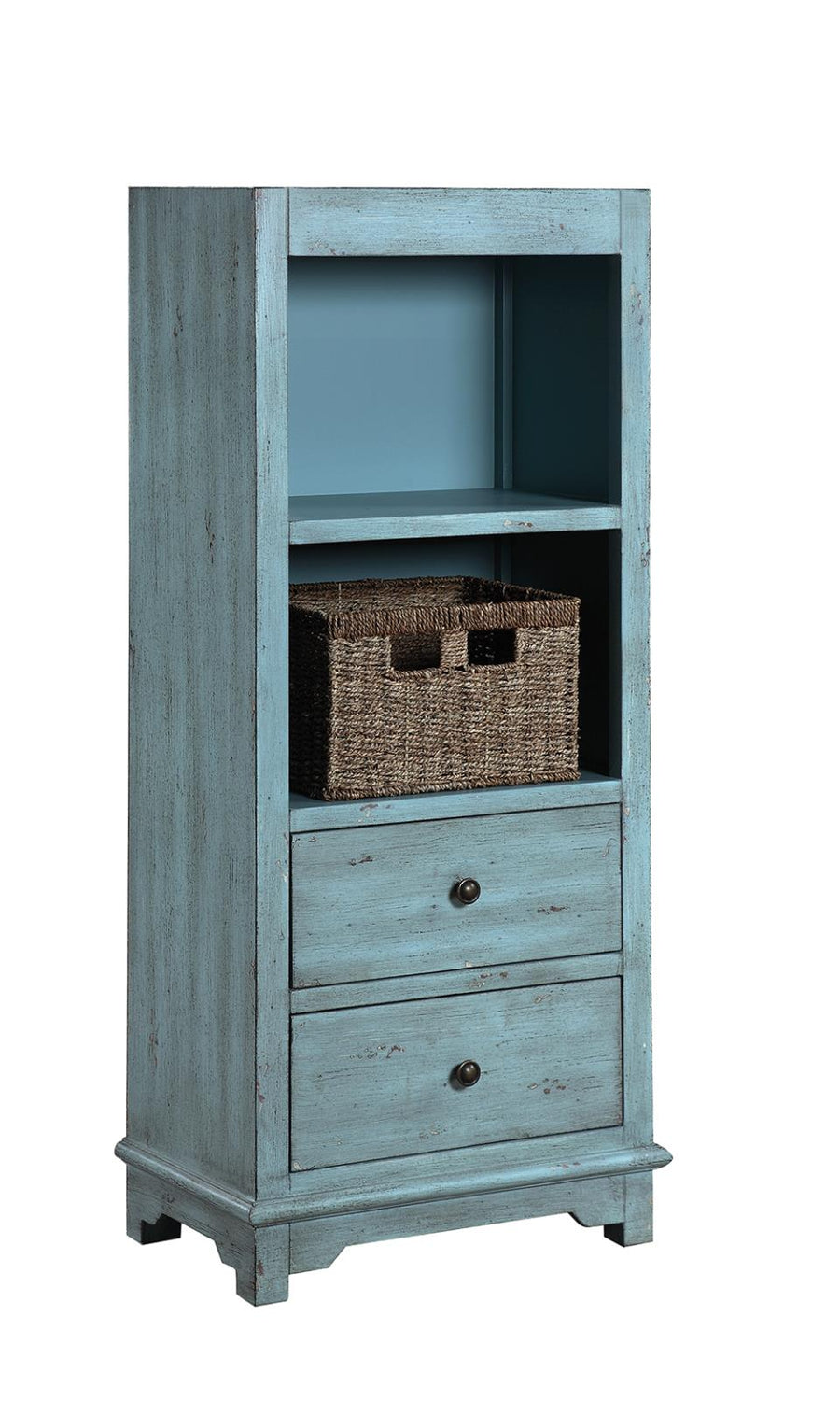 Rustic Blue Accent Cabinet