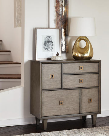 Rustic Weathered Grey Accent Cabinet