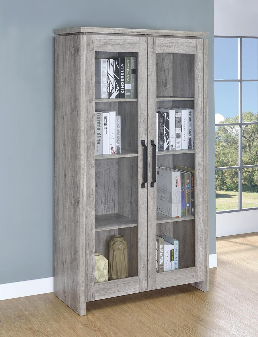 Rustic Grey Curio Cabinet