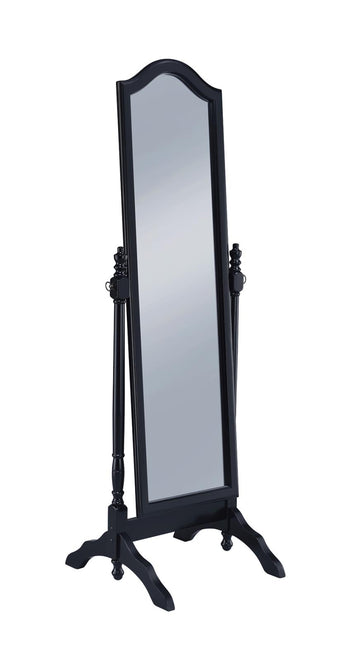 Transitional Black Cheval Mirror