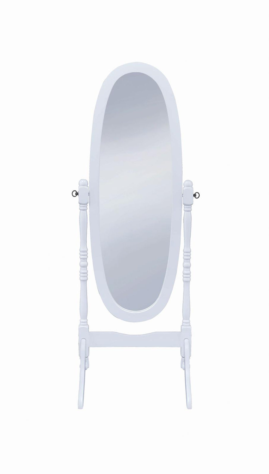 Transitional White Cheval Mirror