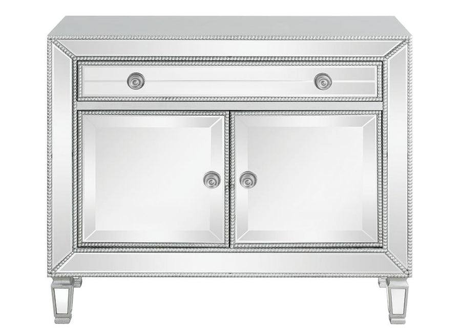 Contemporary Silver Accent Cabinet