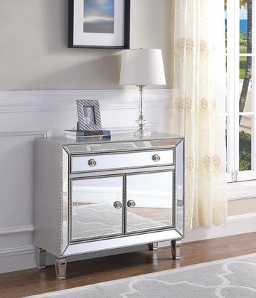 Contemporary Silver Accent Cabinet